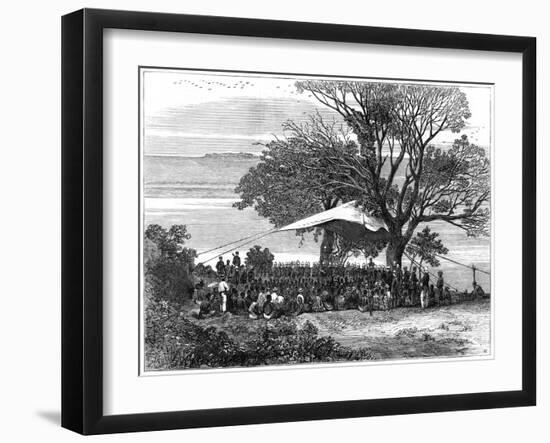 Reading the Ultimatum on the Banks of the Tugela, the Zulu War in the South, 1879-null-Framed Giclee Print