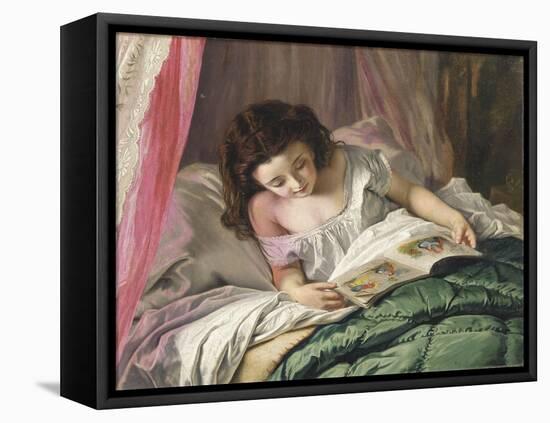 Reading Time-Sophie Anderson-Framed Stretched Canvas