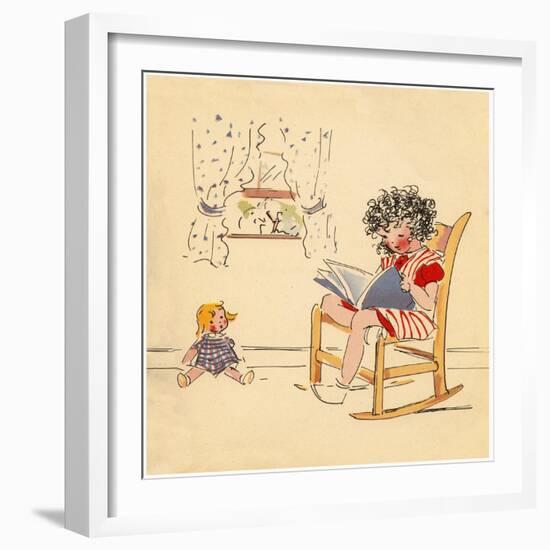 Reading to Dolly-Romney Gay-Framed Art Print