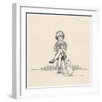 Reading To The Cat-Eugenie Richards-Framed Art Print