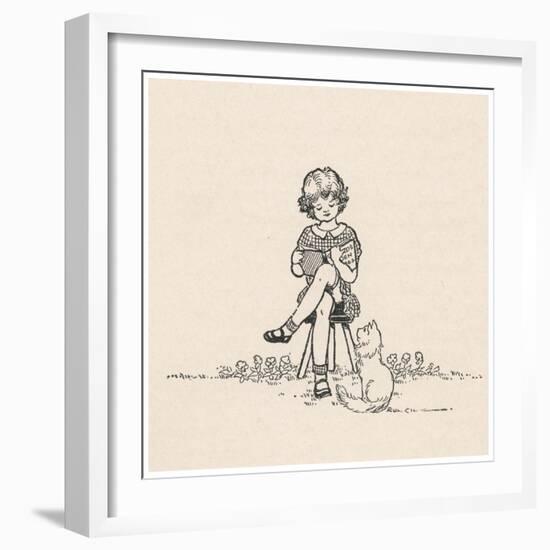 Reading To The Cat-Eugenie Richards-Framed Art Print