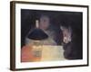 Reading under the Lamp, 1890-Leon Pourtau-Framed Giclee Print