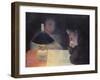 Reading under the Lamp, 1890-Leon Pourtau-Framed Giclee Print