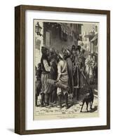 Reading War Placards in Stamboul-William Heysham Overend-Framed Giclee Print