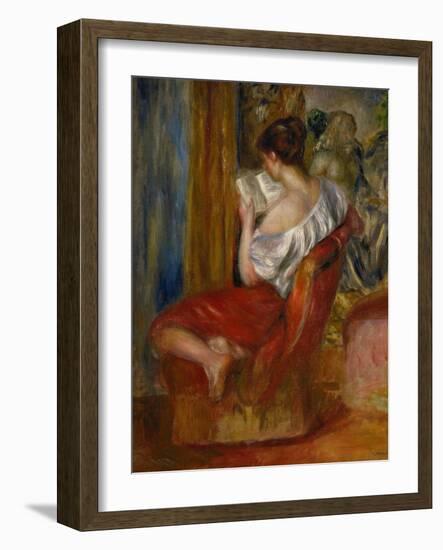 Reading Woman, circa 1900-Pierre-Auguste Renoir-Framed Giclee Print