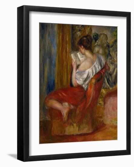 Reading Woman, circa 1900-Pierre-Auguste Renoir-Framed Giclee Print