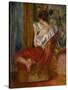Reading Woman, circa 1900-Pierre-Auguste Renoir-Stretched Canvas