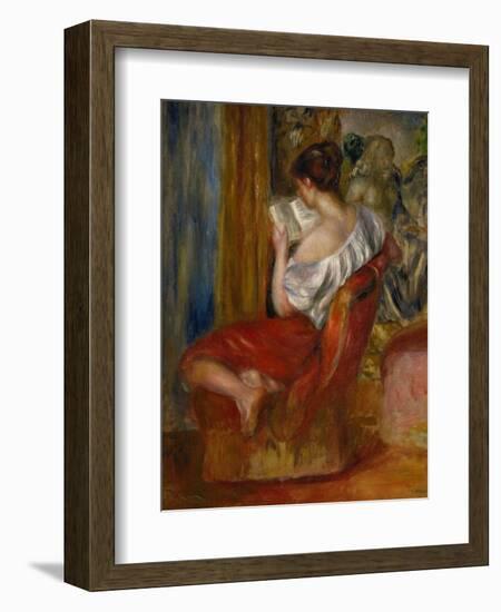 Reading Woman, circa 1900-Pierre-Auguste Renoir-Framed Giclee Print