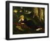 Reading Woman in Forest , 1875-Gyula Benczur-Framed Giclee Print