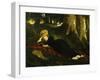 Reading Woman in Forest , 1875-Gyula Benczur-Framed Giclee Print