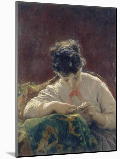 Reading Woman-Nathan Theodore Fielding-Mounted Giclee Print