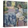 Reading-Henri Lebasque-Stretched Canvas