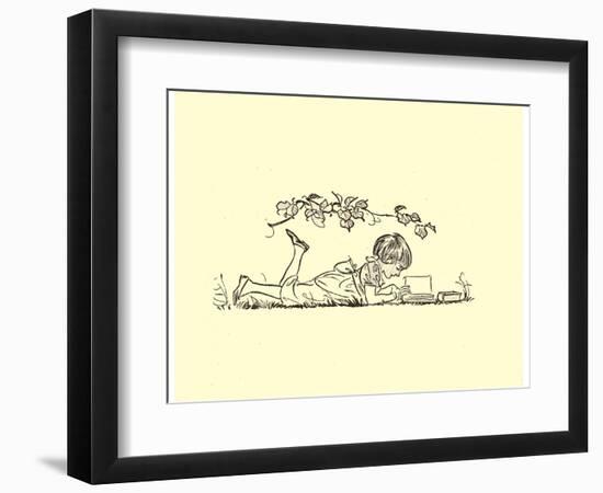 Reading-H.m. Brock-Framed Art Print