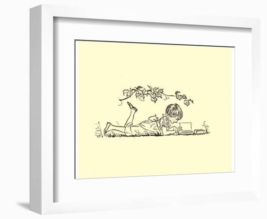 Reading-H.m. Brock-Framed Art Print