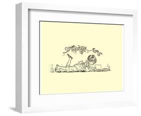 Reading-H.m. Brock-Framed Art Print