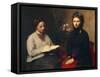 Reading-Henri Fantin-Latour-Framed Stretched Canvas