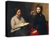 Reading-Henri Fantin-Latour-Stretched Canvas