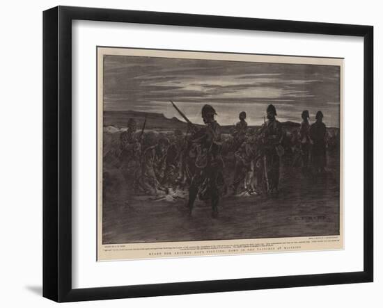 Ready for Another Day's Fighting, Dawn in the Trenches at Mafeking-Charles Edwin Fripp-Framed Giclee Print