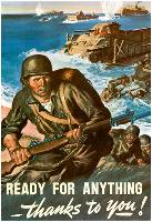 Ready for Anything Thanks to You WWII War Propaganda Art Print Poster-null-Lamina Framed Poster