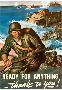 Ready for Anything Thanks to You WWII War Propaganda Art Print Poster-null-Lamina Framed Poster