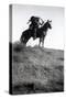 Ready for the Charge (B/W Photo)-Edward Sheriff Curtis-Stretched Canvas