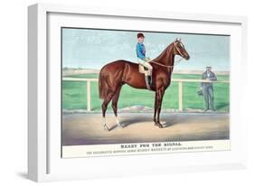 Ready for the Signal-Currier & Ives-Framed Art Print