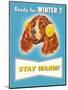 Ready for Winter? Stay Warm Dog with Earmuffs-null-Mounted Giclee Print