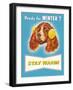 Ready for Winter  Stay Warm Dog-null-Framed Art Print