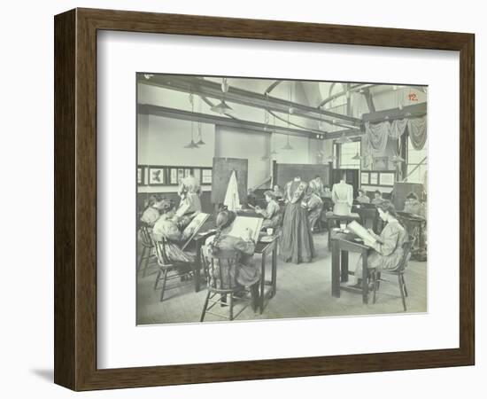 Ready Made Clothing Class, Shoreditch Technical Institute, London, 1907-null-Framed Photographic Print