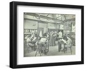 Ready Made Clothing Class, Shoreditch Technical Institute, London, 1907-null-Framed Photographic Print