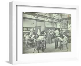 Ready Made Clothing Class, Shoreditch Technical Institute, London, 1907-null-Framed Photographic Print