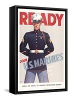 Ready, Marine Corps Recruiting Poster-null-Framed Stretched Canvas