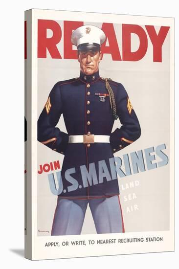 Ready, Marine Corps Recruiting Poster-null-Stretched Canvas