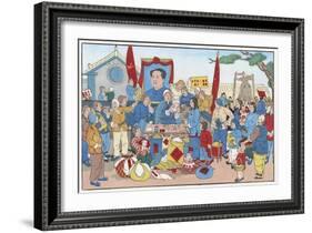 Ready to Submit a Production Report to Chairman Mao-Chien Ying Chang-Framed Art Print