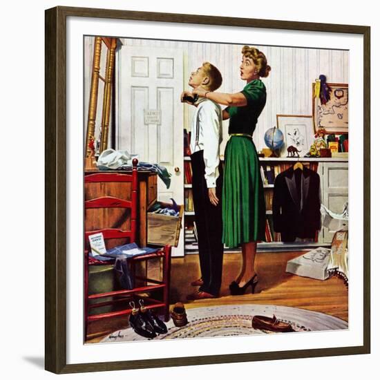 "Readying for First Date," October 16, 1948-George Hughes-Framed Giclee Print