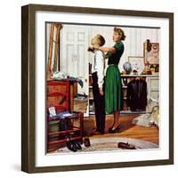 "Readying for First Date," October 16, 1948-George Hughes-Framed Giclee Print