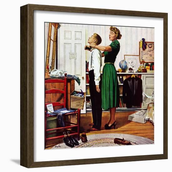 "Readying for First Date," October 16, 1948-George Hughes-Framed Giclee Print