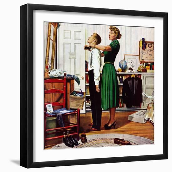 "Readying for First Date," October 16, 1948-George Hughes-Framed Giclee Print