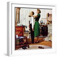 "Readying for First Date," October 16, 1948-George Hughes-Framed Giclee Print