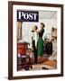 "Readying for First Date," Saturday Evening Post Cover, October 16, 1948-George Hughes-Framed Giclee Print