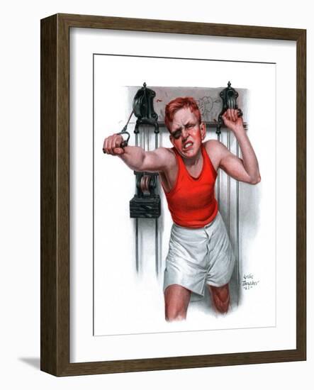 "Readying for Rematch,"June 9, 1923-Leslie Thrasher-Framed Premium Giclee Print