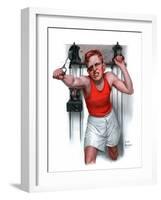 "Readying for Rematch,"June 9, 1923-Leslie Thrasher-Framed Giclee Print