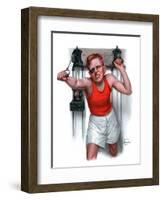 "Readying for Rematch,"June 9, 1923-Leslie Thrasher-Framed Giclee Print