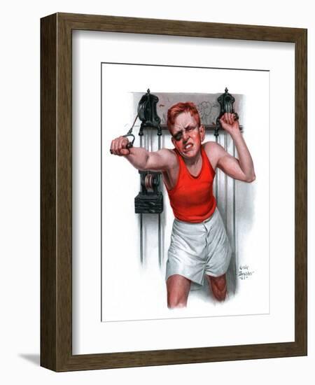 "Readying for Rematch,"June 9, 1923-Leslie Thrasher-Framed Giclee Print