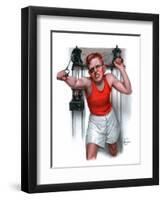 "Readying for Rematch,"June 9, 1923-Leslie Thrasher-Framed Giclee Print