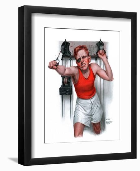 "Readying for Rematch,"June 9, 1923-Leslie Thrasher-Framed Giclee Print