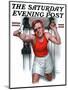 "Readying for Rematch," Saturday Evening Post Cover, June 9, 1923-Leslie Thrasher-Mounted Giclee Print