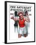 "Readying for Rematch," Saturday Evening Post Cover, June 9, 1923-Leslie Thrasher-Framed Giclee Print