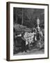 Reagor Motlow and Jess Motlow, Present Owners of Jack Daniels Distillery, Looking over Corn-null-Framed Photographic Print
