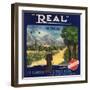 Real Brand - Claremont, California - Citrus Crate Label-Lantern Press-Framed Art Print